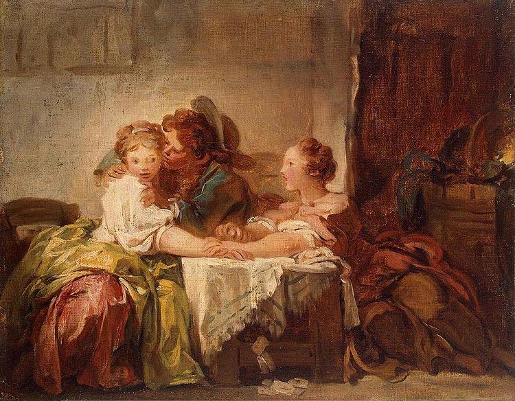 Jean-Honore Fragonard The Captured Kiss, the Hermitage, St. Petersburg